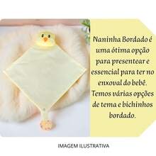 Naninha Para Bebe Bichinhos Com Porta Chupeta Menina Menino - Pintinho Amarelo - Visão 9
