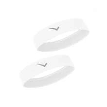 Kit com 2 testeiras anti suor faixa para cabelo envio em 24h esportes fênix - Branco & Branco - Visão 1