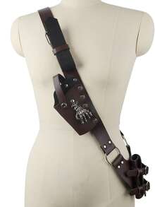 Bolsa colgante de espada de cuero PU de estilo retro medieval vikingo europeo y americano para guerrero al aire libre