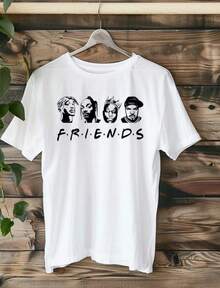90's Hip Hop Friends, Shirt, Hip Hop Shirt, Rap, 90's Rap, Music, Friends - 白色 - 查看 1