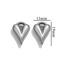 2pcs Stainless Steel Launch Heart Necklace Pendant DIY Earrings Jewelry Accessory Making