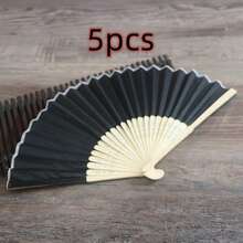 5 Packungen weiße Seidenfächer, "Braut & Brautjungfern" schwarz-weiß bedruckte Fächer, perfekte Accessoires für Junggesellinnenabschiede, Hochzeits-Brautparty-Dekorationen, Bambus-Handventilator für Braut und Brautjungfern, Hochzeitsgeschenke, Brautparty-Requisiten, Geschenke für Brautjungfern, Top-Wahl für Partyveranstaltungen, Weihnachten, Halloween Geschenke.