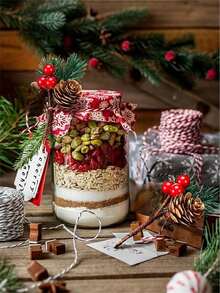 10/5Pcs Pine Tree Branches With Red Berries, Artificial Pinecone Berry Garlands, DIY Miniature Artificial Pinecone Flowers For Wreaths, Plastic Christmas Tree Branches For Crafts, Fireplace, Bar, Parties, Christmas Decorations, Wedding Party Supplies, Kitchen Restaurant Centerpieces, Valentine's Day Gifts Simulated Pinecone, Pine Needle, Songhua Christmas Gift Box Decoration, - Multicolor - View 4