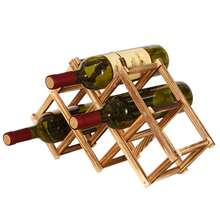 Stackable Wine Cellar Racks Natural Wine Rack Storage Shelf For Kitchen Cabinets - 6 Bottles - View 12