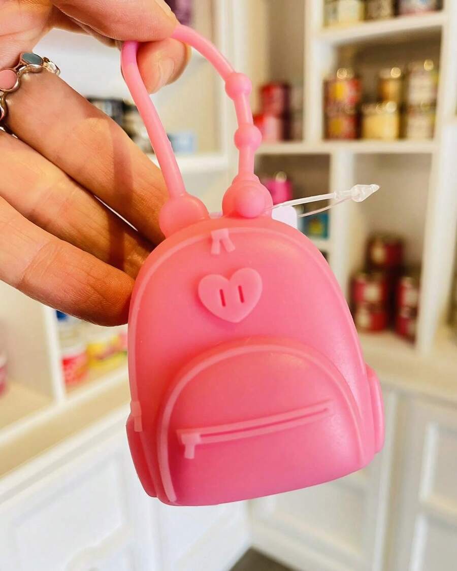 Plush Keychains - Pink Backpack - View 1