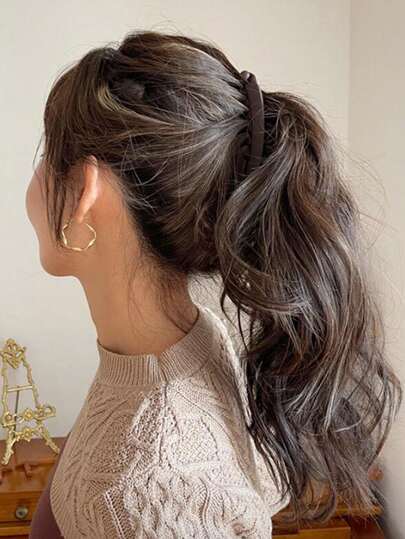 1 Stück Banana Clips, Knopfclips, matte Haarklammern mit einer Linie, vielseitige dunkle Haargummis, gezahnte Haarclips, Internet-Star Kopfschmuck Dekoration, Herbst, Haarzubehör, Haarzubehör für Frauen, Reise, Haarzubehör, Accessoires für Frauen, Haaraccessoire, Haarzubehör für Frauen, Haarstyling-Tools, Harzeug, Zeug, Beauty-Accessoires, Geschenke, Reise, Geschenke für Frauen, Harzeug, Strumpfstopfer