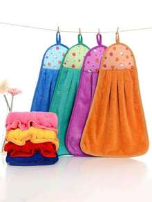 منشفة يد ماصة متعددة الألوان، قماش تنظيف المطبخ/الحمام، قماش تجفيف الأطباق المعلق، منشفة إزالة الشحوم لاستخدام المنزل