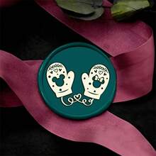 Disney 1 قطعة ختم شمع بموضوع عيد الميلاد بقطر 25 مم، ختم شمع نحاسي للأظرف والأختام الشمعية لحفلات عيد الميلاد، مجموعة ختم شمع هدية