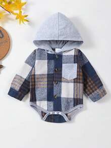 Newborn Baby Boy Clothing Baby Hoodie Bodysuit Fall Winter 1 3 6 9 12 18 Month Baby Boy Clothing - Multicolor - View 3