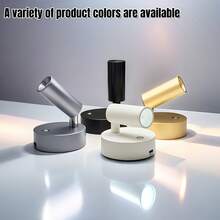 2 件/1 件智能 LED 磁吸壁灯，USB 充电，金属触控，角度可调，LED 聚光灯，3 种照明模式（白光/暖光/中性光），适用于卧室、餐厅、派对、展览、车库、宿舍、艺术装饰、阅读、展示、植物照明、床头灯、生日礼物