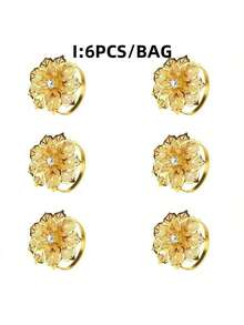 1 قطعة/6 قطع/12 قطعة من حلقات المناديل الإبداعية، حاملات المناديل الزخرفية لعيد الميلاد، الحياة الريفية، الزفاف، المطعم، الفندق، عيد الحب، الولائم، طاولات البوفيه، مستلزمات الحفلات، ديكور طاولة المطبخ المنزلي