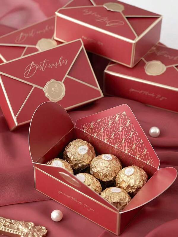 Caixa de presente de doces de Natal com fita, recipiente de papel para doces natalinos para presentes festivos, decoração de festa de Natal, presentes de aniversário - caixa de embalagem elegante e sazonal para biscoitos e doces