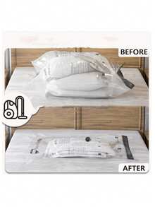 6 Pack Vacuum Storage Bags Space Saver Bags Vacuum Seal Bags , Space Bags, Vacuum Sealer Bags For Clothes, Comforters, Blankets, Bedding Home Travel Organizer