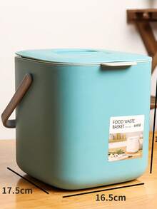 1.06 Gallon Kitchen Compost Bin - With Removable Lid, Easy To Clean, Detachable Inner Basket, Durable PP Material Trash Can, Gray