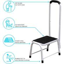 Non-Slip Safety Step Stool Kitchen Bathroom Shower Mobile Assistive Handrail Platform Support - 預設 - 查看 3