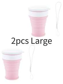 2pcs/1pc Foldable Silicone Water Cup, Portable Outdoor Travel Folding Cup, Student Coffee Mug, Plastic Cup, Collapsible & Carry-On, Suitable For Travel, School, Party, Guest Reception - Multicolor - View 20