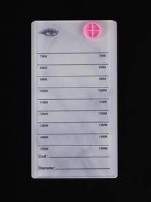 1个亚克力睫毛垫 - 睫毛嫁接托盘，睫毛嫁接收纳盒，单支睫毛嫁接胶水调色盘 - 無色 - 查看 13