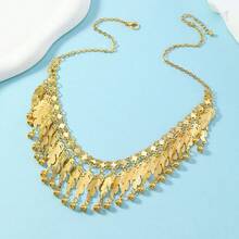 European & American Cross-Border Floral Leaf Iron Ball Pendant Necklace