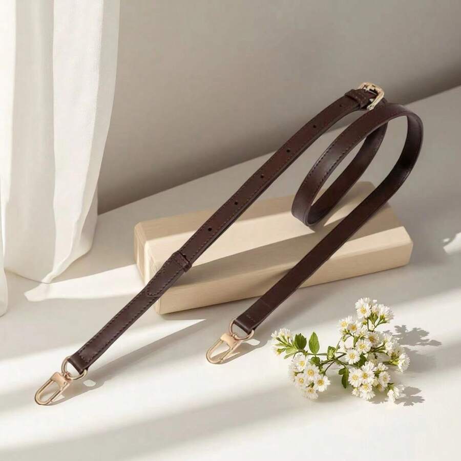 Verstellbarer Schultergurt für Geldbörse, Shopper, Reisetasche, Handtasche, Umhängetasche, Ersatz verstellbarer Gurt für Taschen, modisches Accessoire für Frauen - Kaffeebraun - Übersicht 1