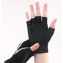 Guantes de media mano con patrón de calavera y esqueleto de calidad para hombres, guantes para parejas - Rosa Fucsia - Ver 9