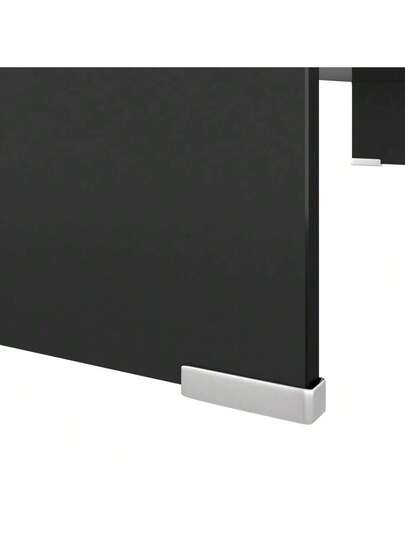 VidaXL TV St /Monitor Riser Zwart 90x30x13 Cm Glass view 6