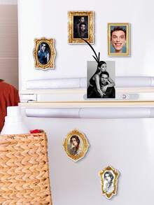 1 pièce Aimant de réfrigérateur en acrylique personnalisé, photos abstraites/amusantes/magiques/inquiétantes personnalisées, options de style de cadre décoratif, différents styles de photos artistiques disponibles, décoration murale magnétique créative personnalisée