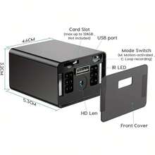 Rechargeable 1080P FHD Camera With 32GB Memory Card - Plug And Play - No WiFi Setup Required - USB Camera, Ideal For Pet Caregivers, Home, Office, And Warehouse - Black - View 2