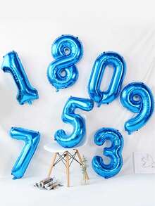 2 个 40 英寸（约 101.6 厘米）蓝色巨型数字氦气铝箔气球，大号数字气球适合生日派对、毕业典礼、周年纪念、派对装饰、拍照、家庭聚会、新年 - 彩色 - 查看 5