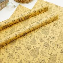 6 pezzi Set di carta da regalo natalizia in carta kraft con Babbo Natale - Adatto per incartare regali, avvolgere profumo, confezionare vestiti, decorazione domestica, arti e mestieri, fai da te, borse per confezioni, decorazioni per compleanni, matrimoni, feste, ideale per decorazioni natalizie e di festa