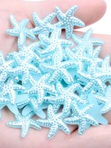 10 (Random Colors) Pcs Mixed Color Resin Starfish Rhinestone Flat Back Mini Stars, Suitable For DIY Crafts, Wedding Decoration, Nail Art And Scrapbooking - Multicolor - View 9