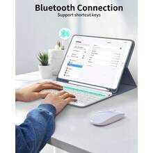 TenYide Detachable Bluetooth Wireless Keyboard Cover Compatible With Samsung Galaxy Tab A7 10.4"/A7 Lite/A7 Lite 8.7"/A8 10.5"/A8 LTE/S9 2025/A9 Plus 10.95/S9 FE 2025/S7 11"/S8 11"/S9+/S9 SE 2025/S6 Lite 10.4" Series - UK Layout. Multi-Angle Protective Case With Pen Holder, Magnetic Closure. Available In 4 Colors.