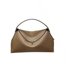 Sweden's Niche TOTEME 2025  NewFashion Light Luxury Shoulder Bag - Soft Commuter Totewith Adjustable Strap, Detachable Sash, And Cotton LiningAvailable In Deep - Xám - Xem 7