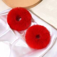 2pcs Fluffy Hair Scrunchies, Fuzzy Hair Scrunchies Hair Accessories Hair Ties Scrunchy Hair Ties