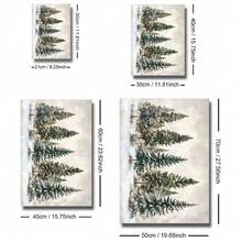 1pc Unframed Winter Christmas Trees Landscape Poster Rustic Wall Art Canvas Print Minimalist Winter Xmas Holiday Snowy Forest Farmhouse Cottagecore Decor Retro Painting For Apartment, Living Room, Bedroom, Modern Home Decoration Halloween Decor Christmas Decoration Thanksgiving Wedding Home Decor Home Decor Fall Decor Autumn Decor Birthday Decorations For Gifts Party Supplies Indoor Holiday Festival Decor Wall Decor Halloween Ornaments Christmas Decoration XMAS Decor Christmas Tree Gift Decor Thanksgiving Wedding Home Decor Home Decor Fall Decor Autumn Decor Birthday Decorations For Gifts Party Supplies Indoor Holiday Festival Decor Halloween Decor Wall Decor Halloween Ornaments - Multicolor - View 7