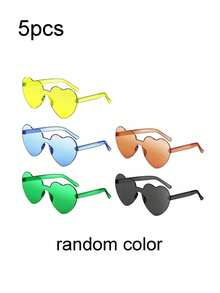 20/10/8/5pcs Set Frameless Pentagram Shaped Transparent Candy Color Party Glasses, Suitable For Parties, Swimming, Beach, Birthday, Carnival And Other Entertainment Activities And Party Favors (Random Colors) - Multicolor - View 10