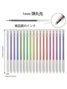 8 支/12 支/24 支闪光圆珠笔套装，适用于书写、绘画和装饰，塑料中号 1.0 毫米，闪亮墨水笔，非常适合日记、剪贴簿和艺术项目 - 彩色 - 查看 5