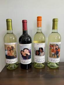 1/3/5pcs Personalized Engagement Party Wine Labels, Engagement Gift Labels, Customized Labels, Wedding Monogram Design, Wine Bottle Stickers, Champagne Labels, Customized Name Stickers, DIY Gifts, Customized Photo Wine Labels - Multicolor - View 8