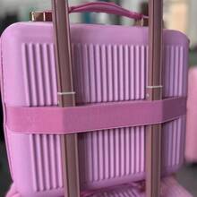 Travel Toiletry Bag ABS Rigid Makeup Organizer Carry-On Case TOP - 淺粉色 - 查看 3