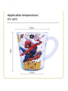 Marvel Marvel Spider-Man Themed Party Cup 300 Ml, PP Food Material Reusable Water Cup With Handle, Family-Specific Milk, Coffee, Beverage Cup, Back-To-Schooled Dormitory Drinking Cup, Halloween Christmas Gift