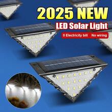 Super Bright Outdoor LED Solar Wall Lights White/Color Multi-Function Lighting Solar Fence Lights Outdoor Garden Decorative Porch Decorative Beautification Lights Solar Deck Lights