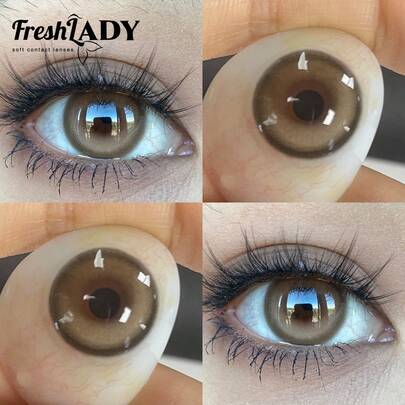 FRESH LADY Freshlady Caramel Pudding 14.5mm Colored Contact Lenses 1 Year Disposable Halloween Costume Cosplay