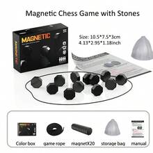 Jogo de Xadrez Magnético 2025 para Família e Festa, Jogo de Tabuleiro de Xadrez com Efeito Magnético para Família - Divertido Jogo de Xadrez Multijogador de Mesa