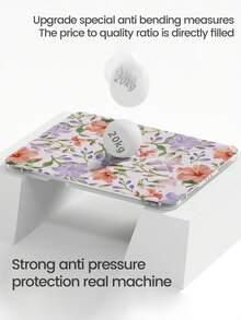 这款精美可爱的卡通紫色花卉双面亚克力水晶透明后盖，防震耐用，适用于iPad第7、8和10代（10.2英寸）。它内置笔槽，支持睡眠/唤醒功能，并具有多种折叠支架模式。是万圣节和新年礼物的理想之选。 - 彩色 - 查看 5