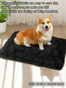 1 块厚实柔软的客厅/卧室地毯，豪华高绒黑色长毛地毯，易于清洁的装饰地毯，现代简约北欧风格毛绒柔软亲肤地垫，多种尺寸可选，适合全年使用，家居装饰，理想的圣诞节/情人节/秋季礼物 - 黑色 - 查看 7