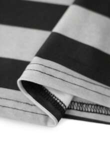 Women Vintage Grunge Top Short Sleeve Striped T-Shirt Goth Emo Tee Shirt Y2K Aesthetic Clothes Harajuku - 灰色 - 查看 10