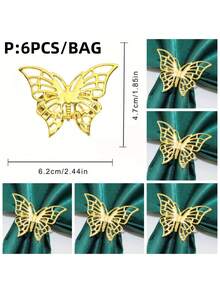 1 قطعة/6 قطع/12 قطعة من حلقات المناديل الإبداعية، حاملات المناديل الزخرفية لعيد الميلاد، الحياة الريفية، الزفاف، المطعم، الفندق، عيد الحب، الولائم، طاولات البوفيه، مستلزمات الحفلات، ديكور طاولة المطبخ المنزلي