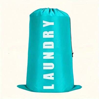 Bolsa de lavandería de lona de gran capacidad - Cierre de cordón resistente, lavable, portátil, plegable y plegable - Ideal para el hogar, los viajes y la organización del almacenamiento