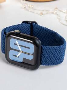 1条蓝色尼龙表带，男女通用，兼容 42mm、38mm、40mm、41mm、44mm、45mm、46mm、49mm，适用于Series Ultra2、Ultra SE2、SE 11、10、9、8、7、6、5、4、3、2、1，时尚智能手表替换表带，适合作为学生返校礼物 - 彩色 - 查看 7