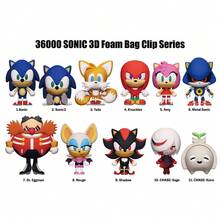 Sega , oficjalnie licencjonowana seria postaci anime 3D - 1 szt. tajemniczy brelok do kluczy z klipsem do torby masowej, losowy  i Tails lub inne postacie dla mamy i przyjaciółki, rocznica, Boże Narodzenie, Halloween, prezenty