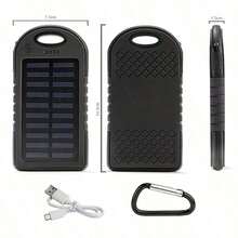 Batería externa portátil de 20000mAh con panel solar, cargador de batería externa con luz LED para todos los teléfonos inteligentes.Regalo para el Día del Padre, cumpleaños o Navidad. - Multicolor - Ver 12